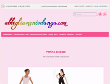Tablet Screenshot of abbigliamentodanza.com